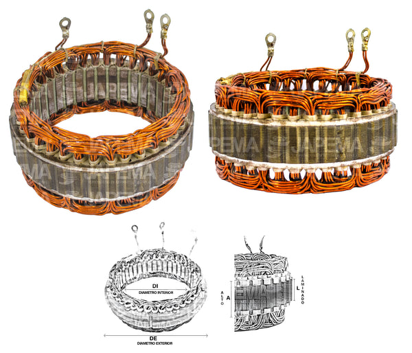 SKU8587 ESTATOR ALTERNADOR HITACHI 12V 80AMP MARCA JAPEMA