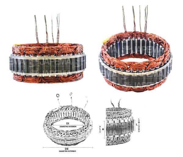 SKU5068 ESTATOR ALTERNADOR MITSUBISHI 12V 70/80AMP MARCA JAPEMA