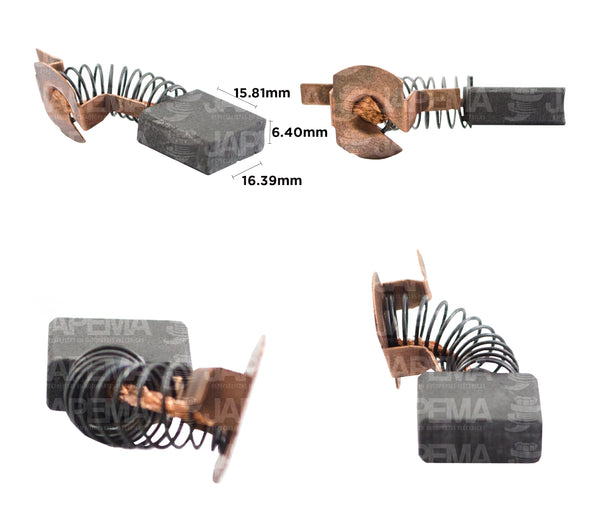 SKU11343 CARBONES ESMERILADORA BOSCH Y MAKITA 1PAR MARCA JAPEMA