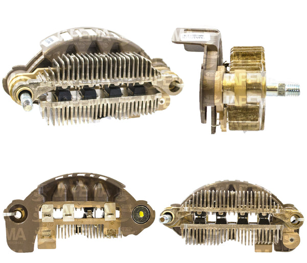 SKU11640 RECTIFICADOR MITSUBISHI 100MM 12V, SIN TRIO, 8-40AMP, M6 MARCA JAPEMA NISSAN FRONTIER, NP300 DIESEL, CABSTAR, URVAN
