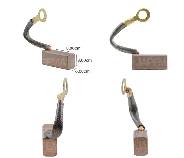 SKU3874 CARBON LIMPIAPARABRISAS, VENTILADOR AUTOMOTRIZ 8x6x18mm