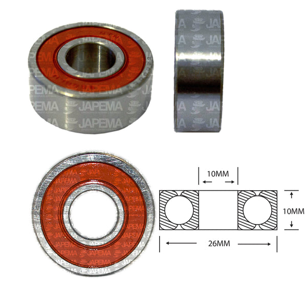 SKU2080 BALERO BOLA ALTERNADOR DELCO CS121, CS130 C.E. REFORZADO MARCA NTN