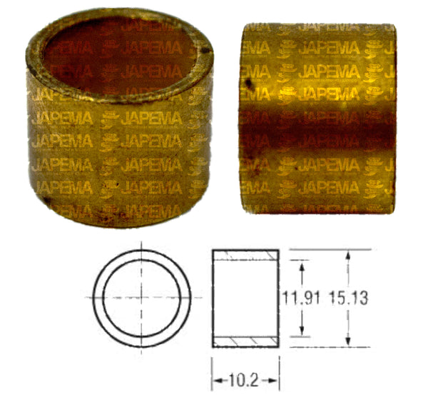 SKU2160 BUJE FORD 2X REEMPLAZO BALERO DD 4.5IN, PMGR CAMPANA D.E., 11.91MM D.I., 16.04MM D.E., 10.2MM H MARCA JAPEMA