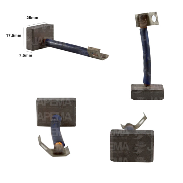 SKU2496 CARBON ARRANQUE BOSCH SERIE 368 DD POSITIVO 24V MARCA JAPEMA