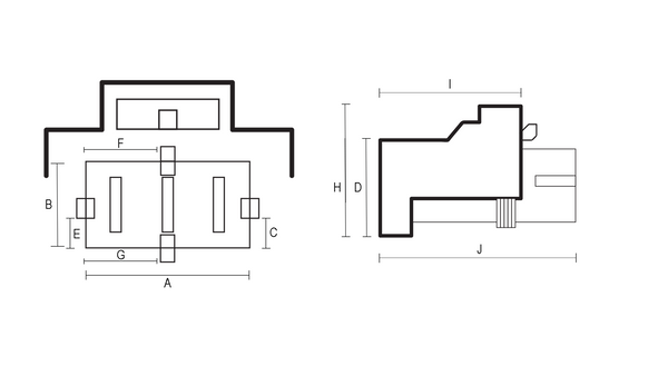 SKU5516 CONECTOR 4 TERMINALES MARCA ECONOMICA