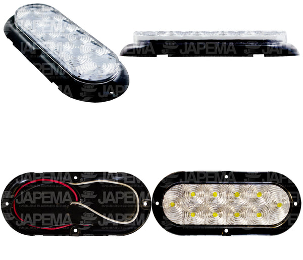 SKU12337 PLAFON LED OVALADO ATORNILLABLE 3" COLOR BLANCO 6 LED MARCA JAPEMA