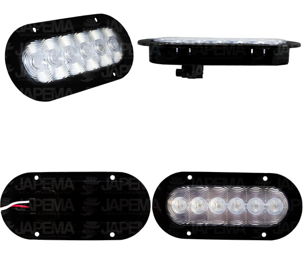 SKU10564 PLAFON LED OVALADO ATORNILLABLE 3" 12V-24V 6 LEDS MARCA JAPEMA