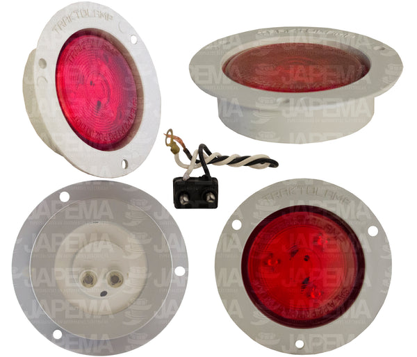 SKU7951 PLAFON LED REDONDO ATORNILLABLE 2.5" ROJO 12V 3 LEDS MARCA ECONOMICA