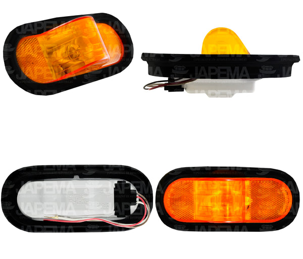SKU7814 PLAFON OVALADO COLOR AMBAR MARCA ECONOMICA