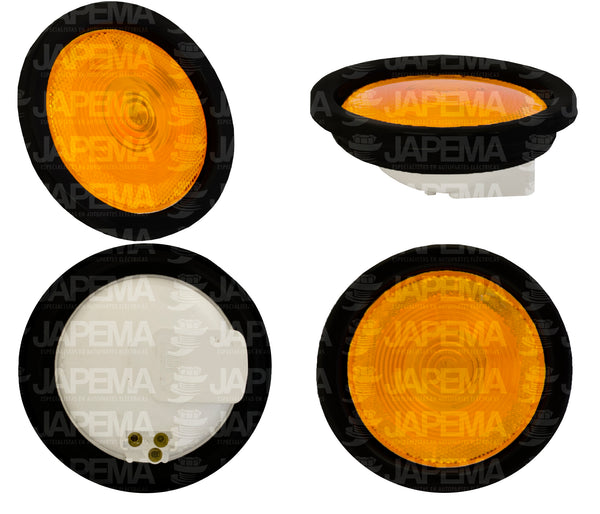 SKU403 PLAFON REDONDO 4" COLOR AMBAR SELLADO MARCA ECONOMICA