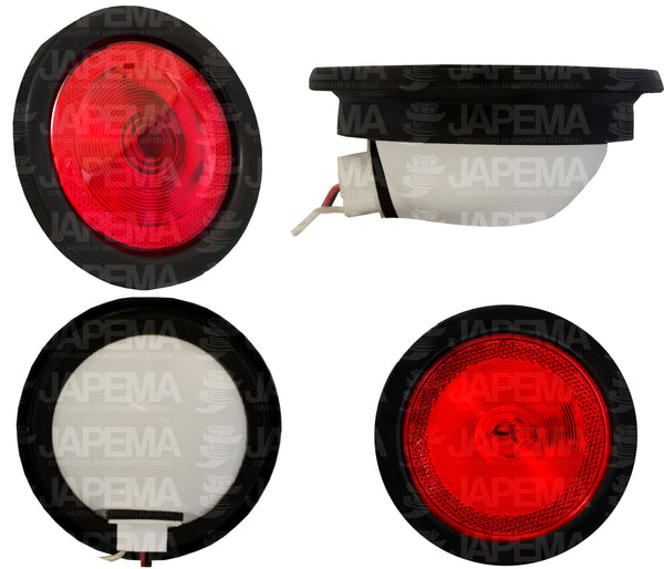 SKU3210 PLAFON REDONDO 4" COLOR ROJO FOCO CAMBIABLE MARCA ECONOMICA