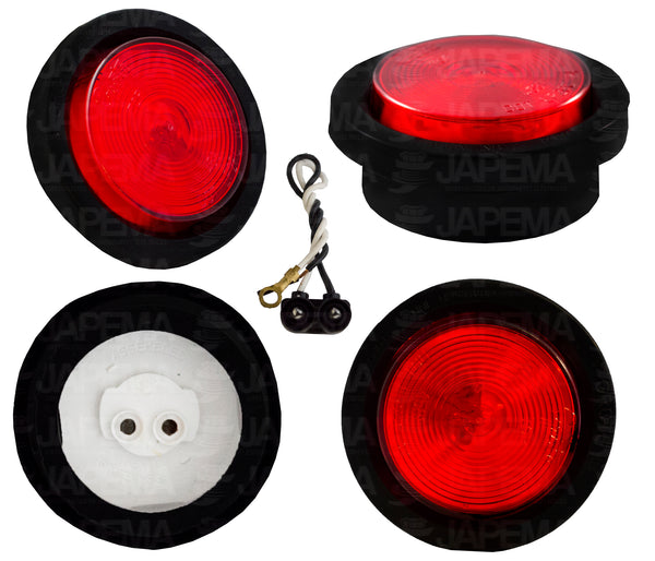 SKU7013 PLAFON REDONDO 2.5" COLOR ROJO MARCA ECONOMICA